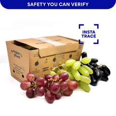 Black, Green & Red Grapes Mix: 450 gms (Delhi/NCR)